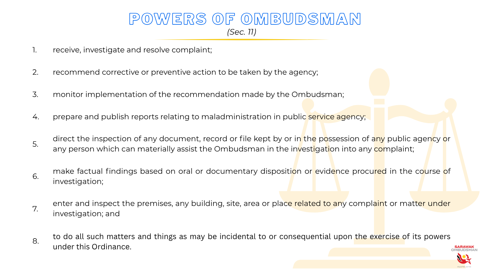 Powers of Ombudsman