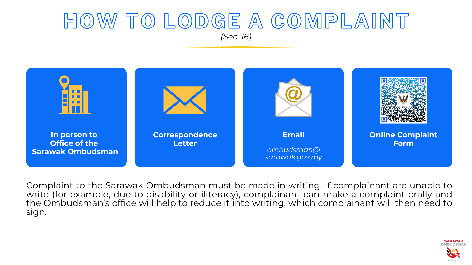 How to lodge a complaint